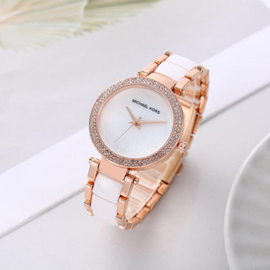 Parker Pave Watch With Crystal Accents With Sleek Design