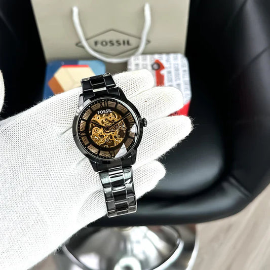 Skeleton Automatic Watch With Polished Finish