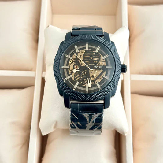 Metal Belt Watch With Polished Finish