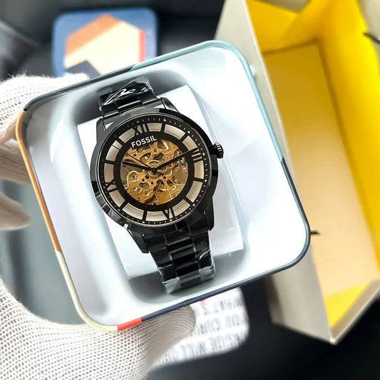 Skeleton Automatic Watch With Polished Finish