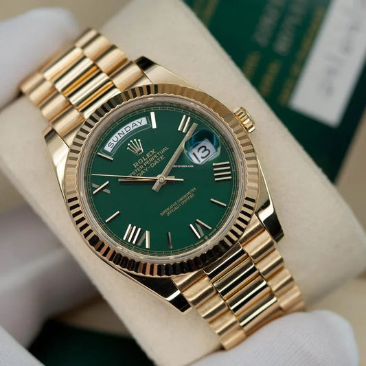 Day Date Gold/Green Watch