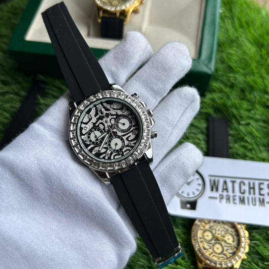 Elegant Tiger Silver Belt Watch