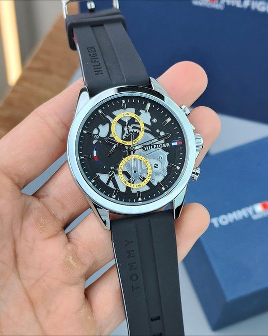 TOMM_Y HILFIGER MEN?? STYLISH BLACK WATCH