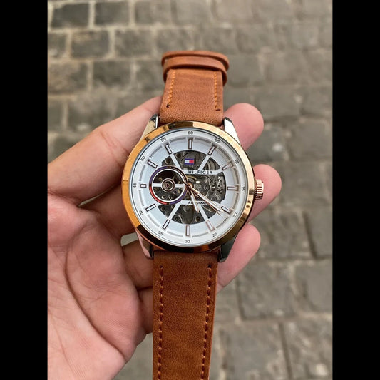 Tommy_hilfiger Automatic Leather LightBrown-Copper-White